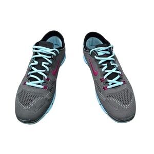 Nike Free 5.0 TR Fit 4 Shoes Womens Size 9 Gray Blue Athletic Sneakers